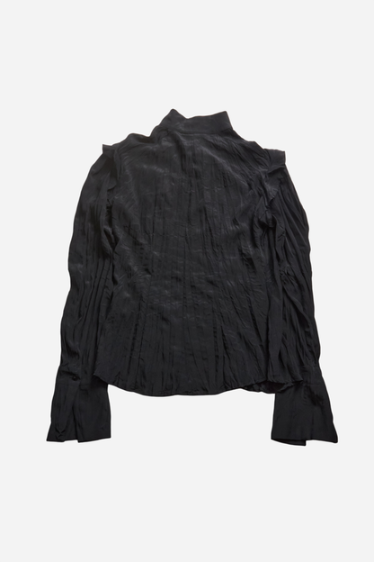 Cavalli Black Black Pleated shirt