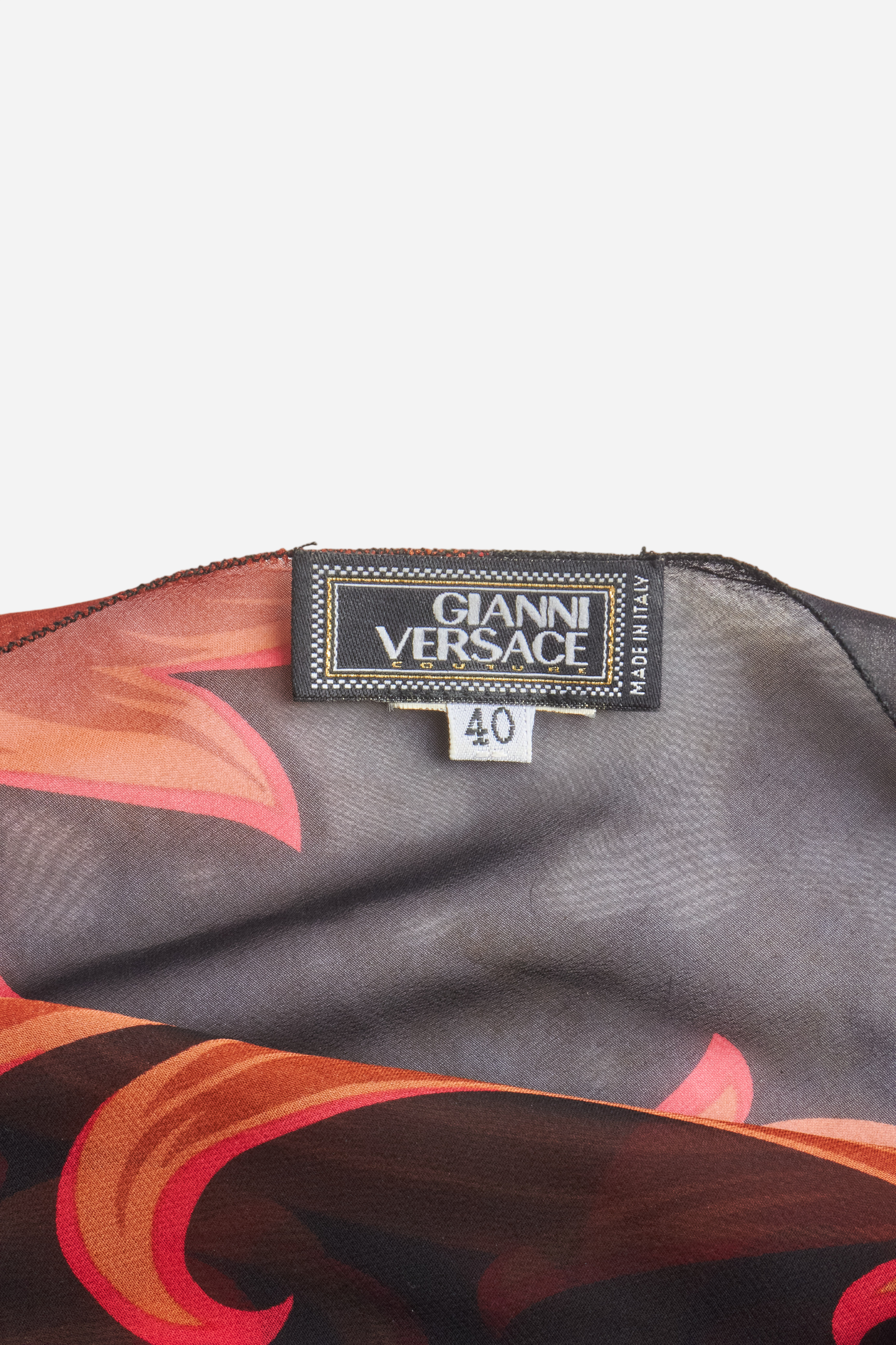 Gianni Versace Silk Baroque Top