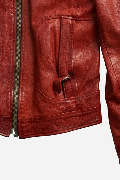 Dolce & Gabbana Red Leather Jacket