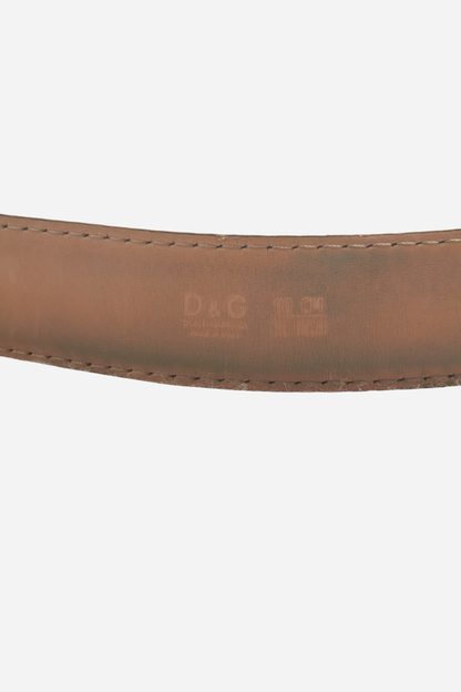 Dolce & Gabbana Brown Leather Belt