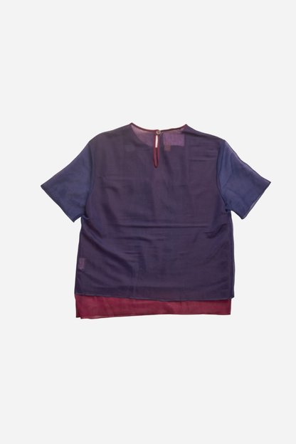 Jean Paul Gaultier Purple/Red Mesh Top