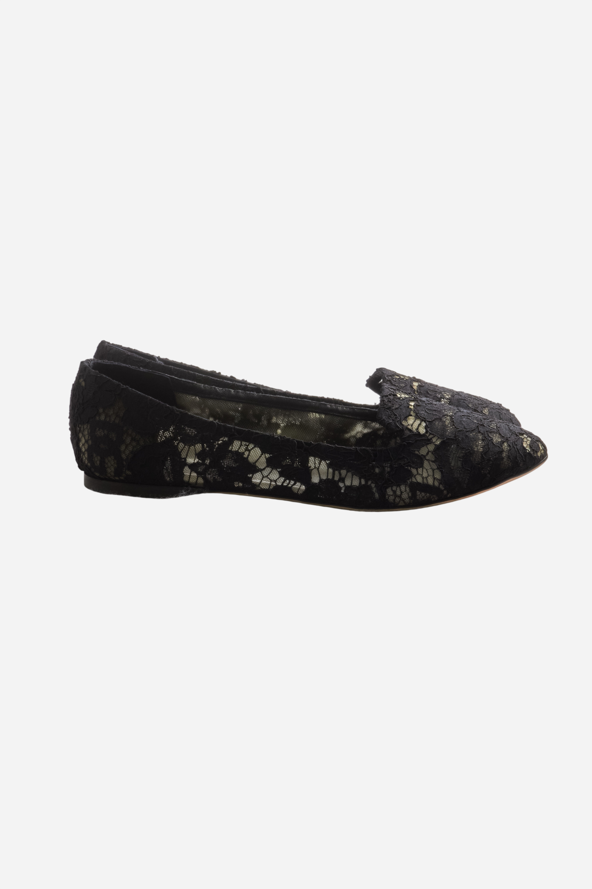 Dolce &amp; Gabbana Black Lace Ballerinas