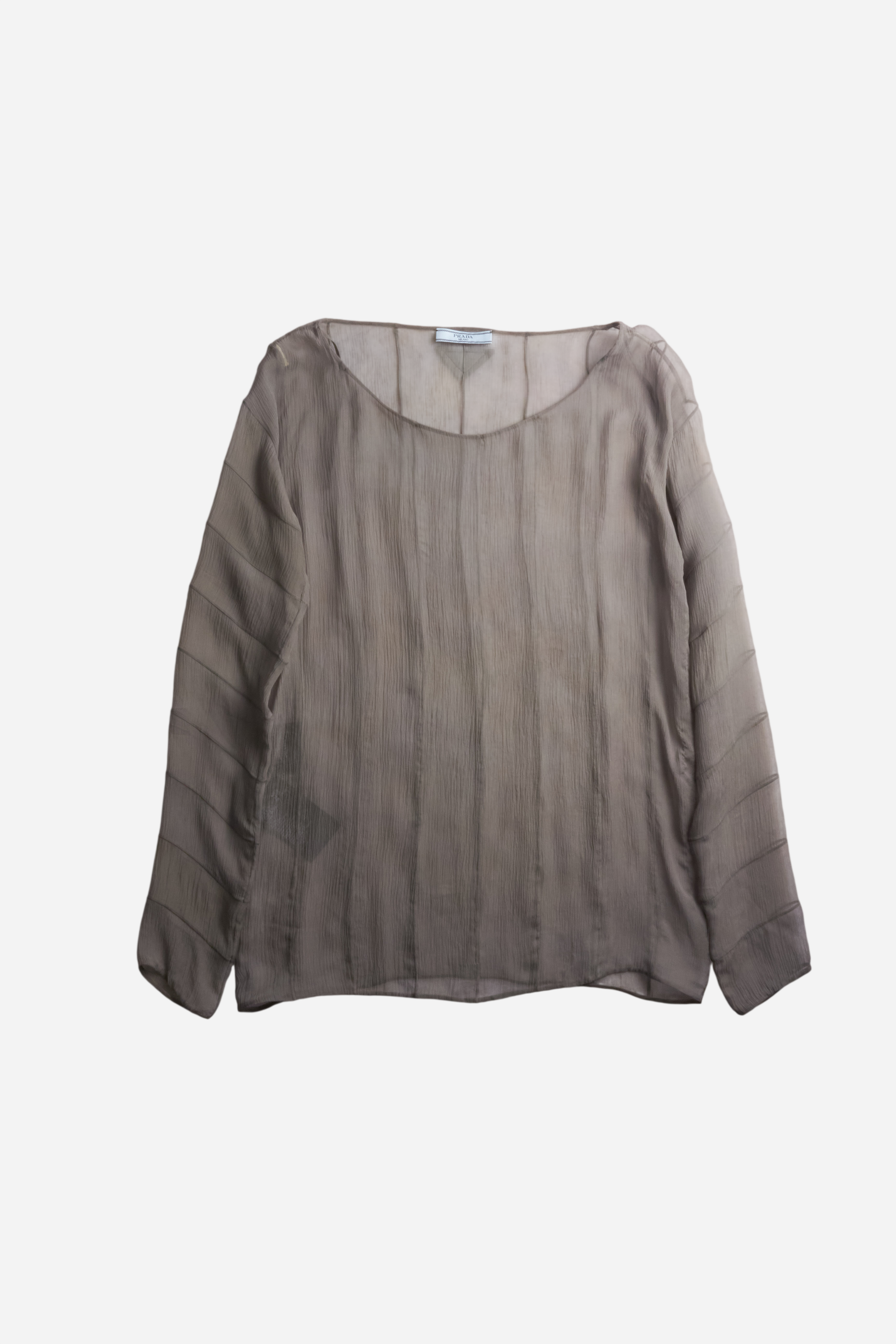 Prada Grey Sheer Top