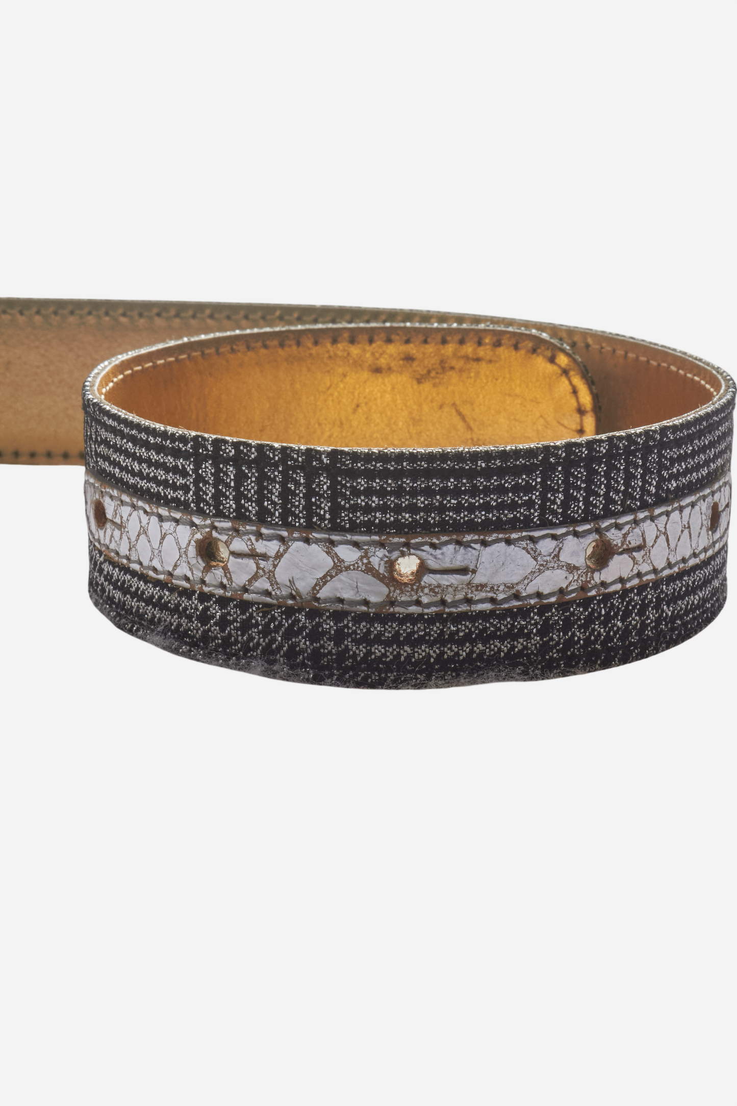 Dolce & Gabbana Gold Script Logo Belt
