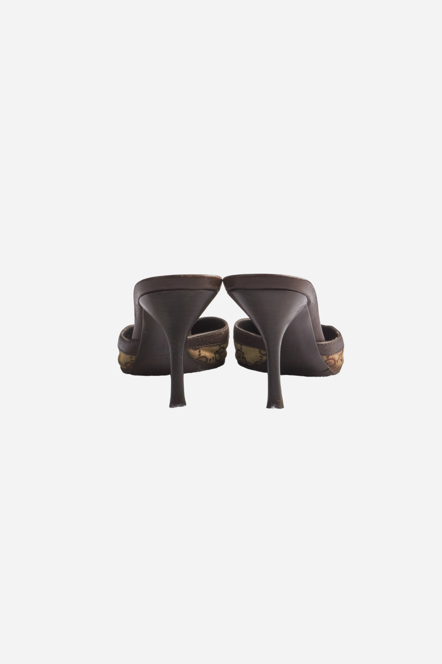 Gucci Beige Monogram Abbey Heels