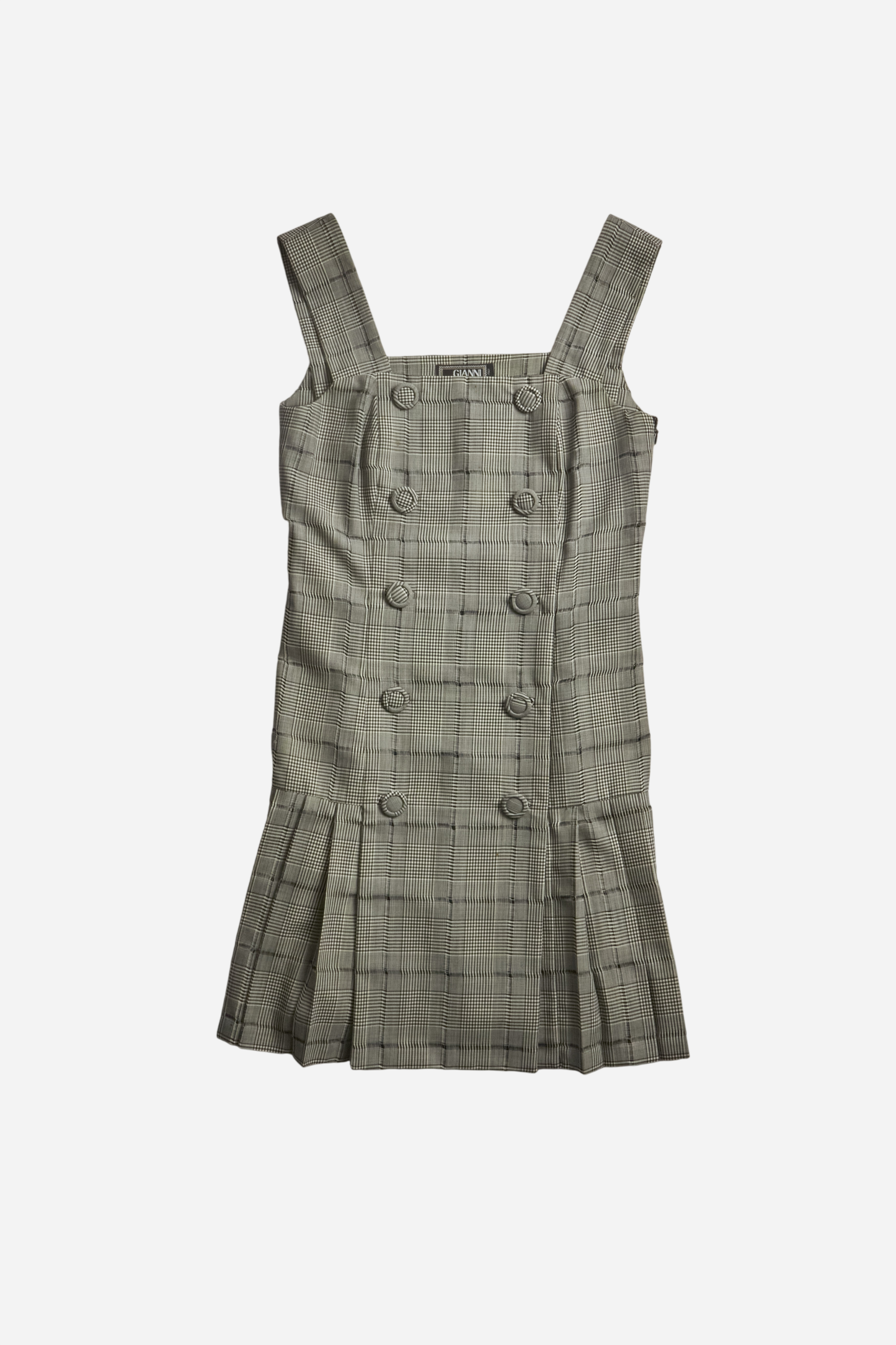Gianni Versace S/S94 Runway Look 12 Gray Plaid Set (Worn by Naomi Campbell)