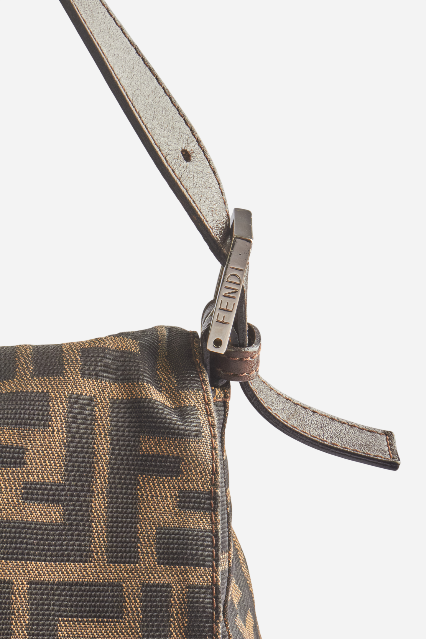 Fendi Brown Monogram Big Mamma Baguette Bag