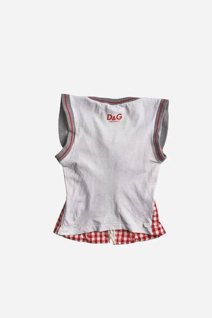 Dolce & Gabbana Red Plaid Top