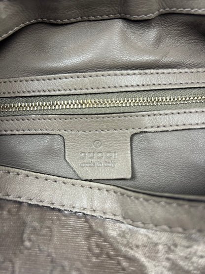 Grey Velvet Monogram Jackie Bag