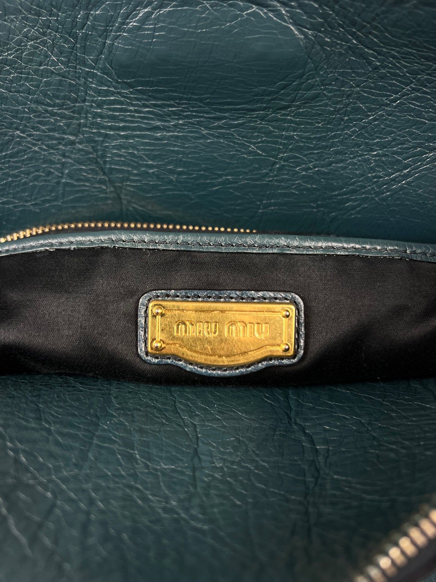 Miu Miu Blue Leather Bag