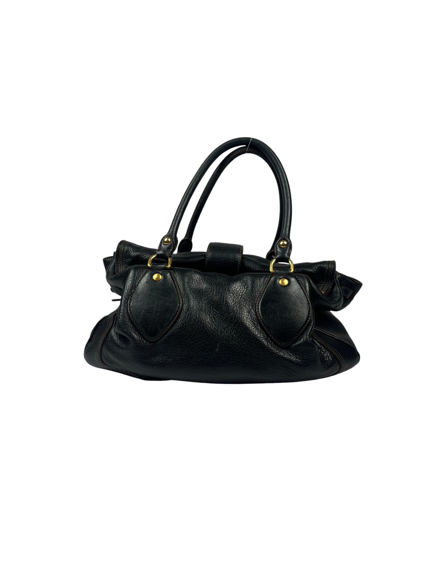 Cervo Animaller Black Leather Bag