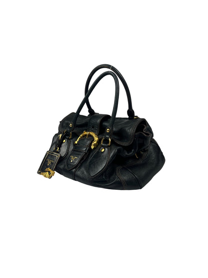 Cervo Animaller Black Leather Bag