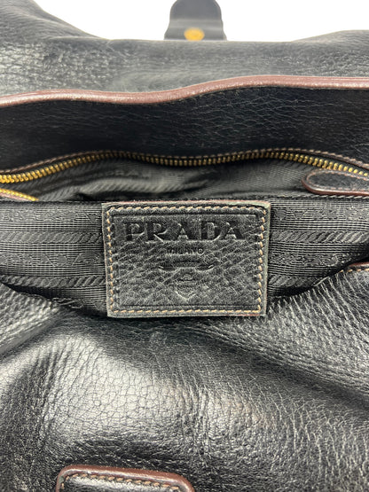 Cervo Animaller Black Leather Bag